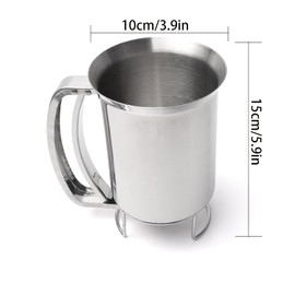 Bustlwor Stainless Steel Dough Pourer with Multi-Purpose Baking Tool, Stainless Steel Dough Dispenser, Suitable for Modern Household Kitchens, Pastry Shops