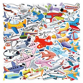 60 PCS Stickers for Vehicle Plane Water Bottle| Waterproof Sticker for Laptop Skateboard Phone Car Decals for Adults Decor (Plane Stickers)