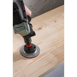 wolfcraft 5 Haft-Schleifscheiben für Holz & Metall - 2215100 - Ø 125 mm, Korn 240 - passend zu Schleiftellern für Bohrmaschinen wie fixoflex