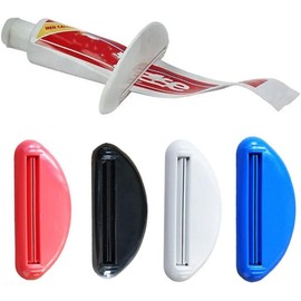 4 Pcs Multicolour Toothpaste Squeezer,Plastic Toothpaste Tube Squeezer Dispenser,Toothpaste Clips for Saving Toothpaste,Simple and Practical, Kid Friendly, Daily Living Tube Squeezing Aids ﻿