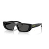 Arnette Men's AN4357 Al Rectangular Sunglasses, Black/Dark Grey, 53 mm