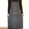 Durable Leather Aprons Waterproof Oilproof Aprons with Polyester Base Cloth