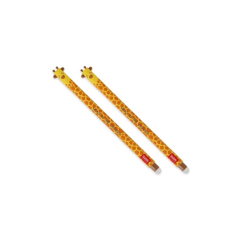 LEGAMI Erasable Gel Pen Giraffe, Thermosensitive Ink, 0.7 mm Tip