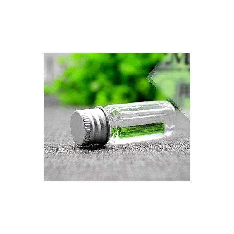 12Pcs 10ml/20ml Empty Refillable Clear Plastic Bottle with Aluminum Screw