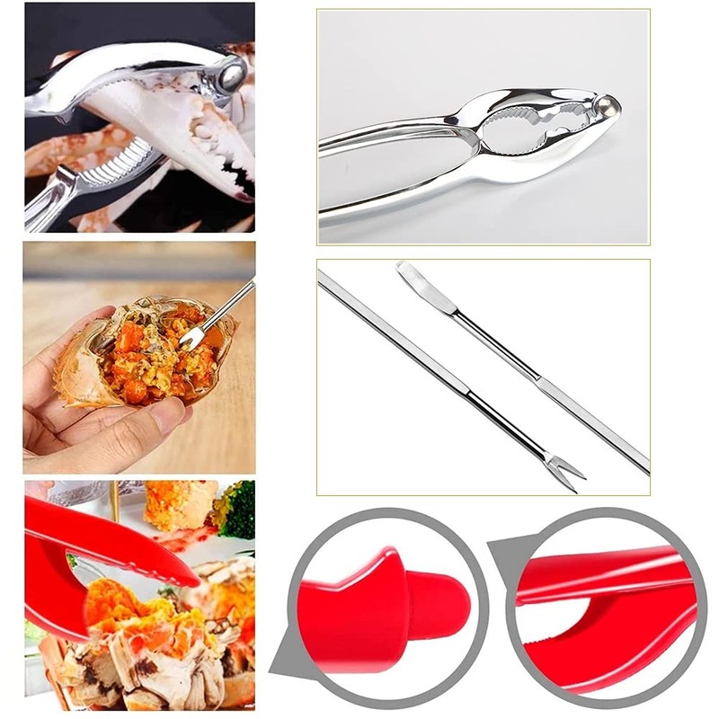 32 PCS Seafood Tools Include Crab Crackers, Seafood Scissors,Oyster Knife,