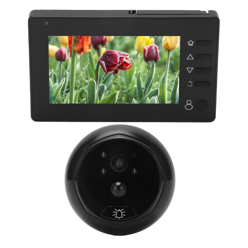 Digital Peephole Viewer Video Doorbell Camera 4.3in Indoor Monitor PIR