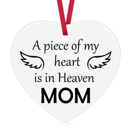 Memorial Gifts for Loss of Mom Christmas Ornament Bereavement Gift for Loss of Mother Sympathy Gifts Remembrance Ceramic Ornament Christmas Tree Decoration Funeral Condolence Gifts for Loss of Mom