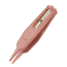 Pinza nasal para bebés, antideslizante, cabeza redonda, limpieza para bebés, pinzas, oreja, nariz, ombligo, limpiador, herramienta de clip con luz LED