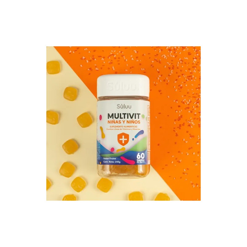 Súluu Multivitaminico Niños Gomitas Sistema Inmunológico Fuerte Protección Vitaminas Inositol