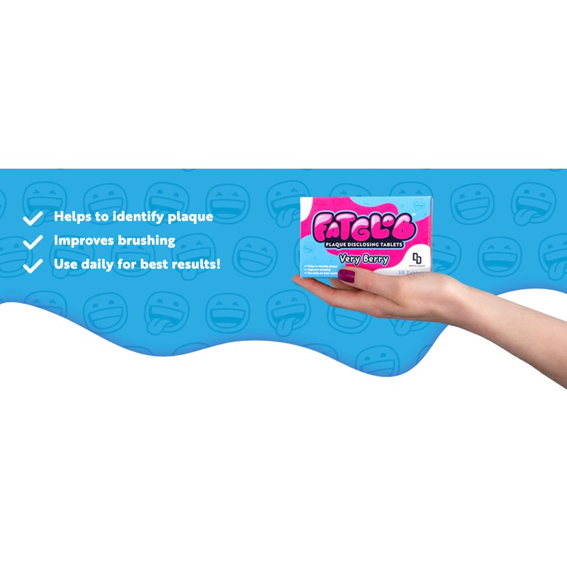 FATGLOB Plaque Disclosing Tablets for Teeth - 30 Count Berry
