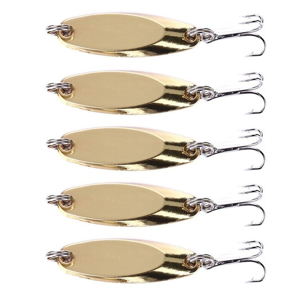 Hard Fishing Lures Metal Fishing Spoons Spinners with Storage Box