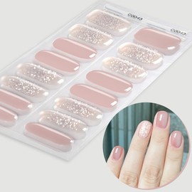 YUANLIFE Gel Nail Seal, Hand Use, Semi-Hardened Nail Seal, Hardening Type, Nail Seal, Gel Nail, Just Stick, French Gel Nail, Long Lasting, Odorless, Short Nails, Office Nails, Nail Pies, Easy,