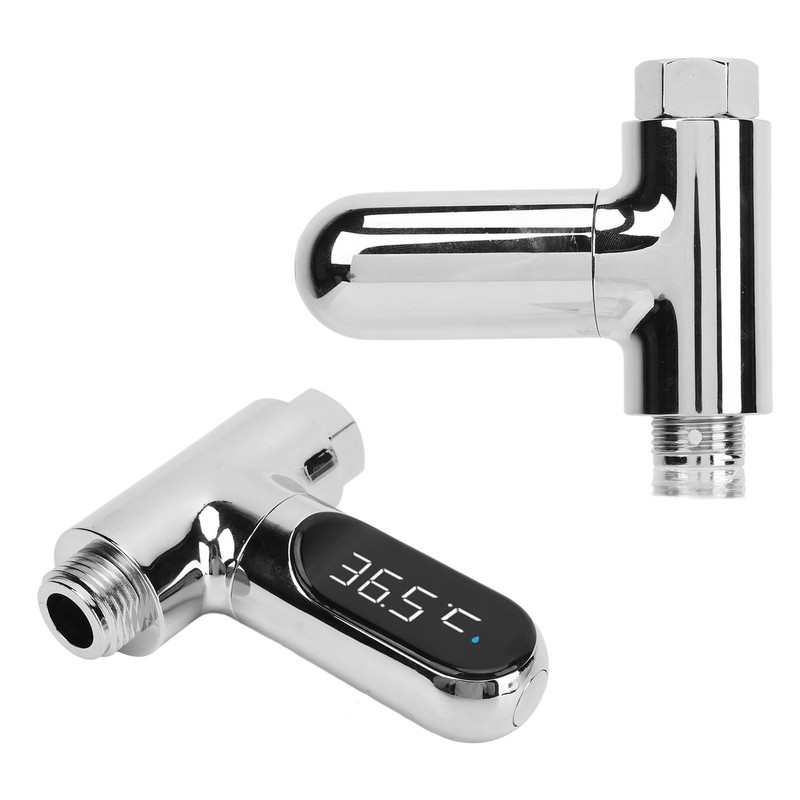 Shower Thermometer Aluminum LED Digital Shower Thermometer for Home Bathroom