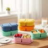 Kathfly 6 Pack Reusable 2-compartment Silicone Snack Containers with Lids