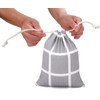 Amoyie Drawstring Organiser Bag Set 3 pcs, Canvas Fabric Pouch