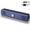 Computer Speakers Wired USB-Powered Sound-bar with Stereo Sound for PC