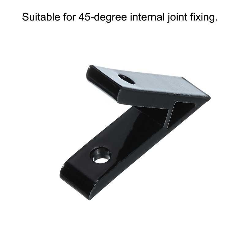 sourcing map 2Pcs 45 Degree Angle Aluminum Profile Corner Brackets,