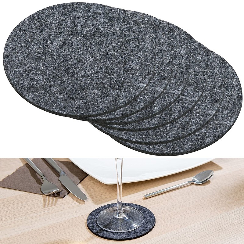 Rosenstein & Söhne Felt Pads: Set of 6 Washable Universal