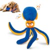 Tierglück Squeaky Dog Toy, Octopus Plush Crinkle Interactive Dog Toy