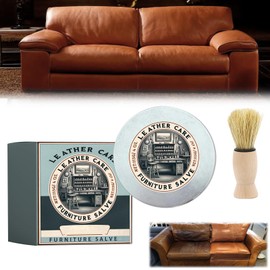 cuoct Furniture Salve with Brush for Leather Wood, 2024 Upgrade Leather Repair Fix and Protect Your Leathers, Furnitures Salve and Brush for Home(1pcs)