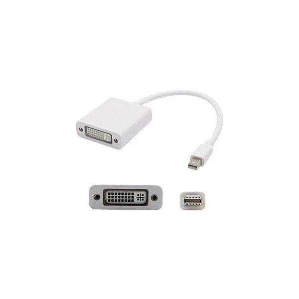 UD_AddOn 5-Pack of 8in Mini-DisplayPort Male to DVI-I Female White