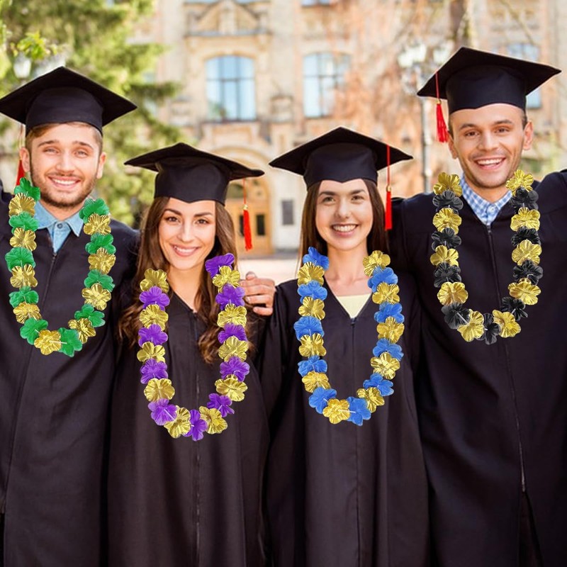 20Pcs Graduation Hawaii Leis, Generic Floral Garland Lei, 50 Inches,