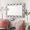 Wisfor Wall Decorative Home Mirror Rectangular Large Silver Vanity Beveled
