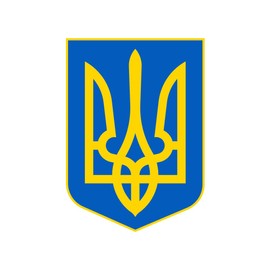 Ukraine Coat of Arms Iron on DIY Screen Print Transfer Patch for Fabric Ukrainian Flag