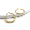 Hip hop stylist Women's high Fashion Classic Hoop Earrings 14K Gold Filled Brass 40mm / 1.5 inch