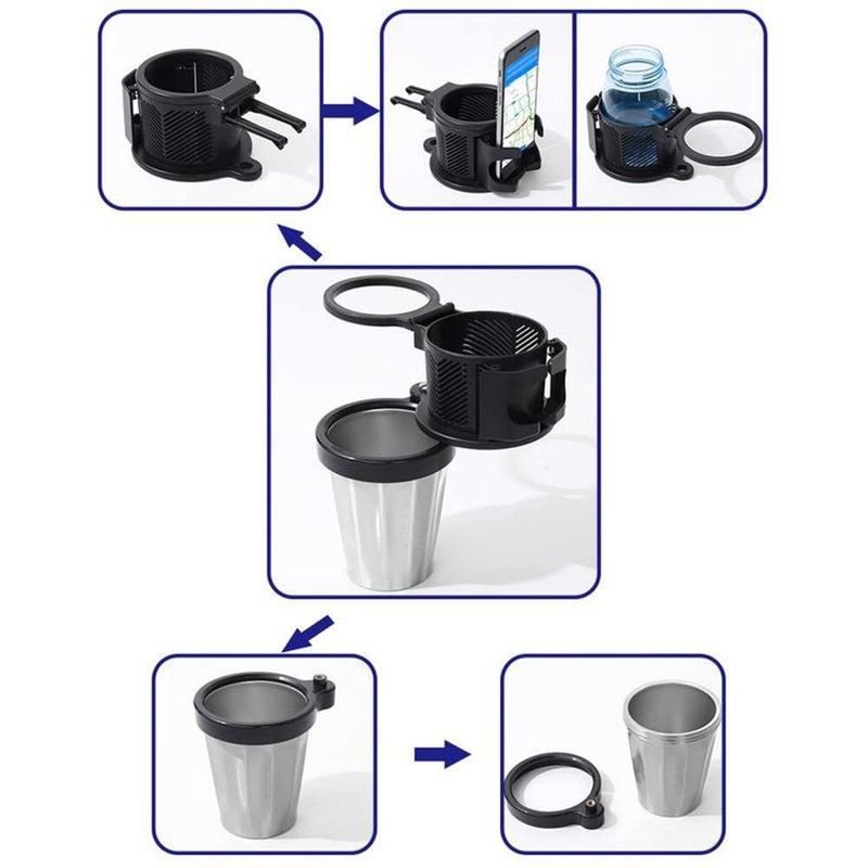 TOTMOX 3 in 1 Multifunction Car Cup Holder with Extension