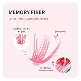 ANNAFRIS Eyelash Extensions, 30D Colourful Eyelash Clusters, D Curl, 10-16 mm Set, Clusters, Lashes, Artificial Eyelashes, Single Eyelash Extension (Coloured 30D)