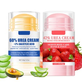 Urea Creme 60 Prozent, Foot Cream Stick, Fusscreme Sehr Trockene Füsse, Urea Fußcreme - Schnell Einziehende Leistungsstarke Fußpflegecreme für Trockene, Rissige Füße, Anti Hornhaut