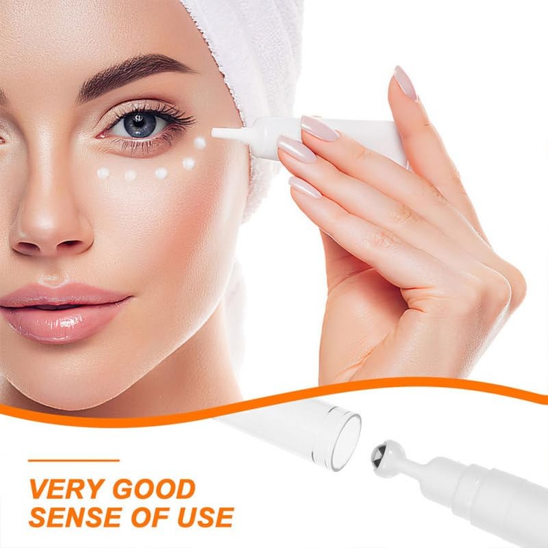TOPPERFUN Roller Ball Eye Cream Bottle Refillable 15ml White Travel