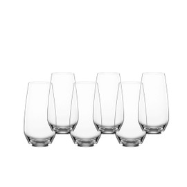 Spiegelau Authentis Casual 4800292 Glasses Set of 6 550 ml Long Drink Glasses Crystal Glass Tumblers Dishwasher Safe