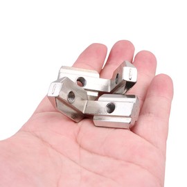 WANGCL 20 pieces T-slot inner angle connector zinc alloy brackets inner corner connector for EU-4040 aluminium profiles