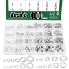 Keadic 400Pcs Split Lock Washer & External & Internal Star