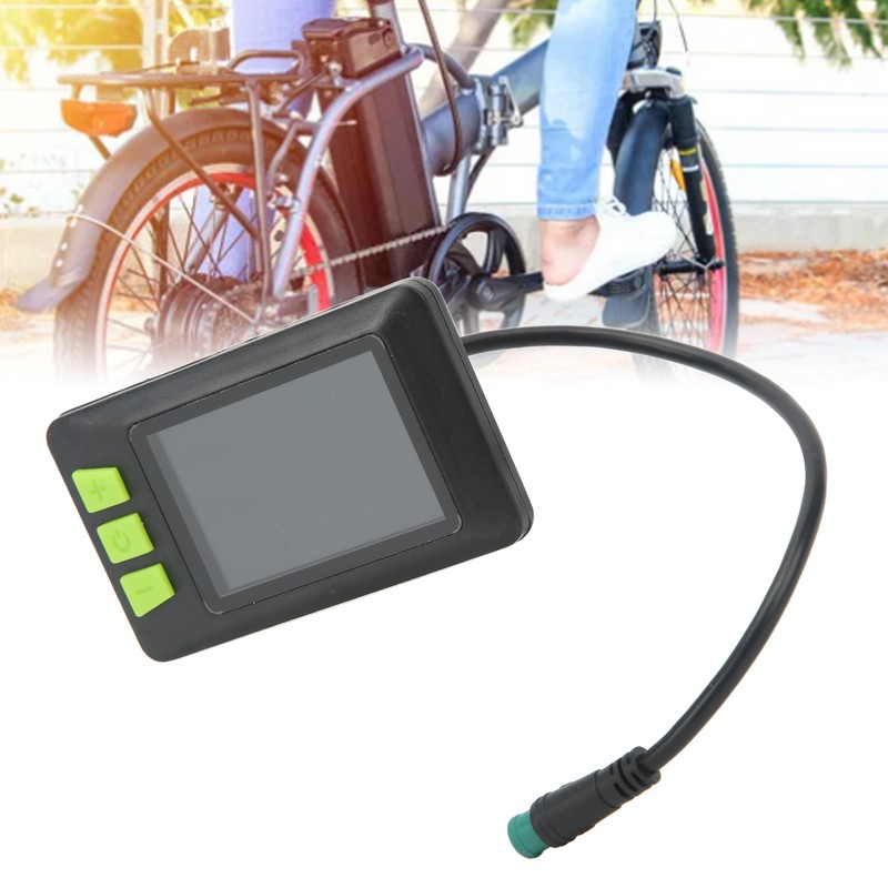 Electric Bike LCD Display Meter ABS 22.5mm 24V 36V 48V