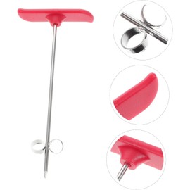 Manual Vegetable Spiral Knife & Carving Tool-Stainless Steel Screw Slicer for Carrots - Cucumbers, Zucchini, Potatoes, Apples, Salad Chopper & Fruit Corer Spiralizer (6.5 inches, Red)