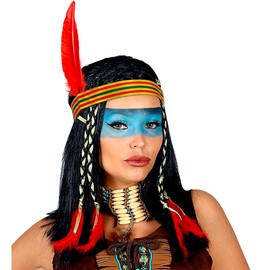 Cheyanne Indian Lady w/ Decoration Boxed Wig for Fancy Dress Costumes & Outfits Accessory