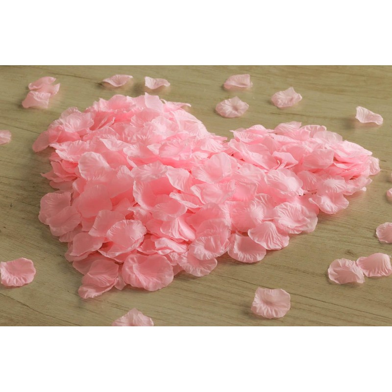 XIANNVXI 1500 PCS Pink Rose Petals,Artificial Faux Fake Silk Pink
