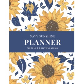 Navy Sunshine - 6 Month Undated Planner with Daily and Weekly Pages