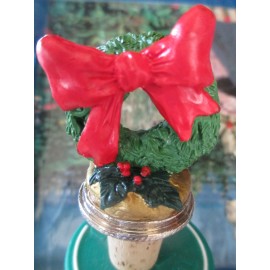 CHRISTMAS WREATH   WINE STOPPER