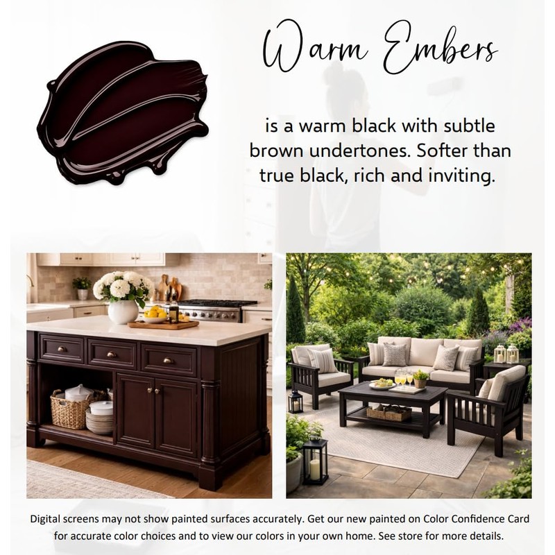 ALL-IN-ONE Paint by Heirloom Traditions, Warm Embers (Warm Black), Quart