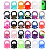 Qmcandy 60pcs Colorful Soft Flexible Silicone Tunnels Double Flared Ear