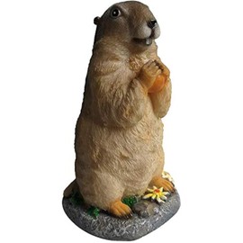 Garden Statue Lawn Ornament Animal Garden Statue Sculpture Resin Lawn Ornaments Decor Indoor Outdoor Figurines for Patio Yard and House - Marmot