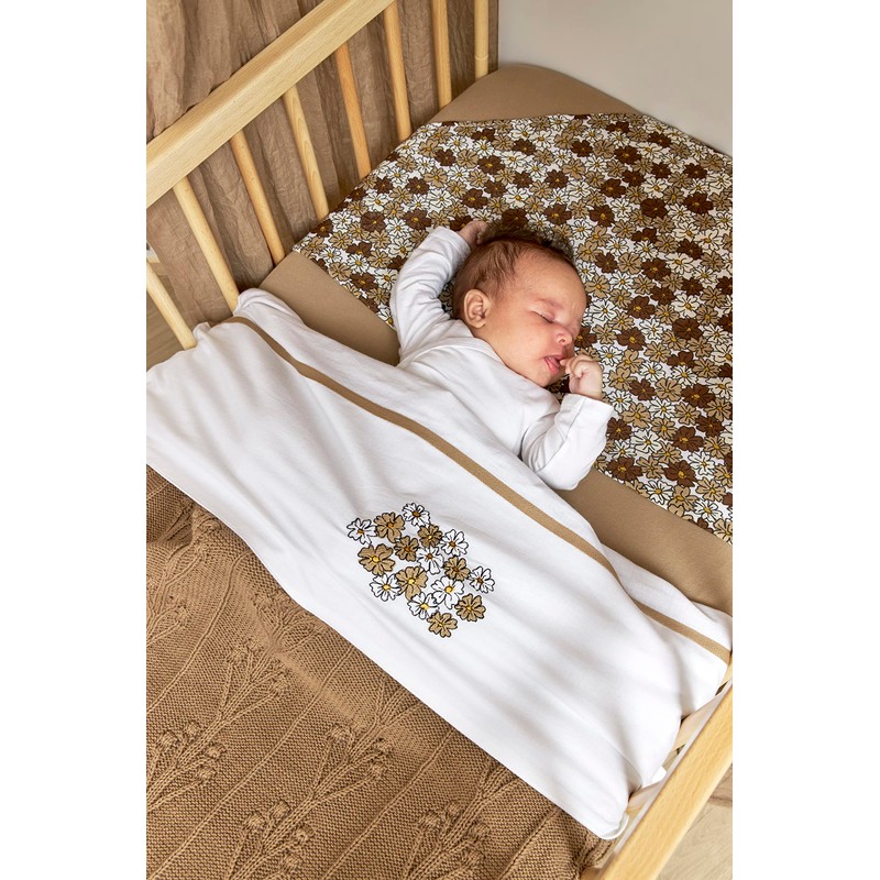 Meyco Baby Plain Fitted Sheets for Cot Bed (Flat Sheet
