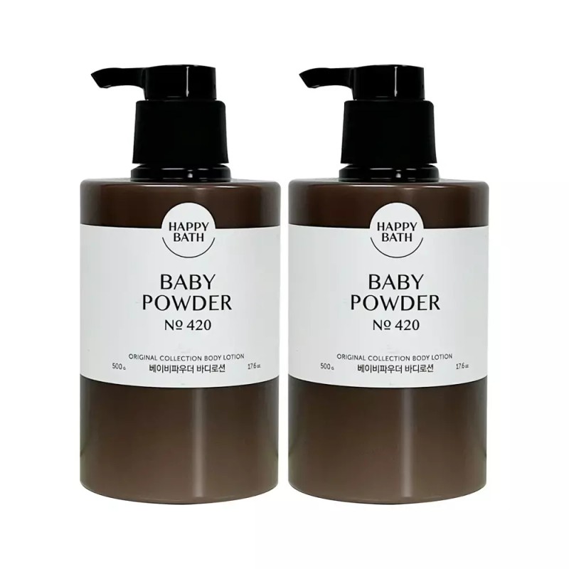 Happybath 해피바스 오리지널 컬렉션 바디로션 클린코튼향, 500g X 2개 Happybath
