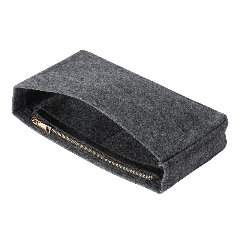 SHINGONE Horizontal Felt Bag-in-Bag, Beige, High-Quality Bag Compatible, Zippered, S