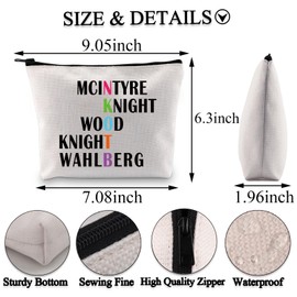 BDPWSS Boy Band Gift Music Band Fans Gift Music Lover Makeup Bag Classic Rock Concert Gift for Friend Vintage Groupie Gift (Mkwkw bagCA)