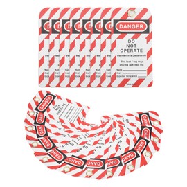 Safety Tag, Metal Hanging Security Warning Front Back 30PCS Lockout Label for Industry Chemistry